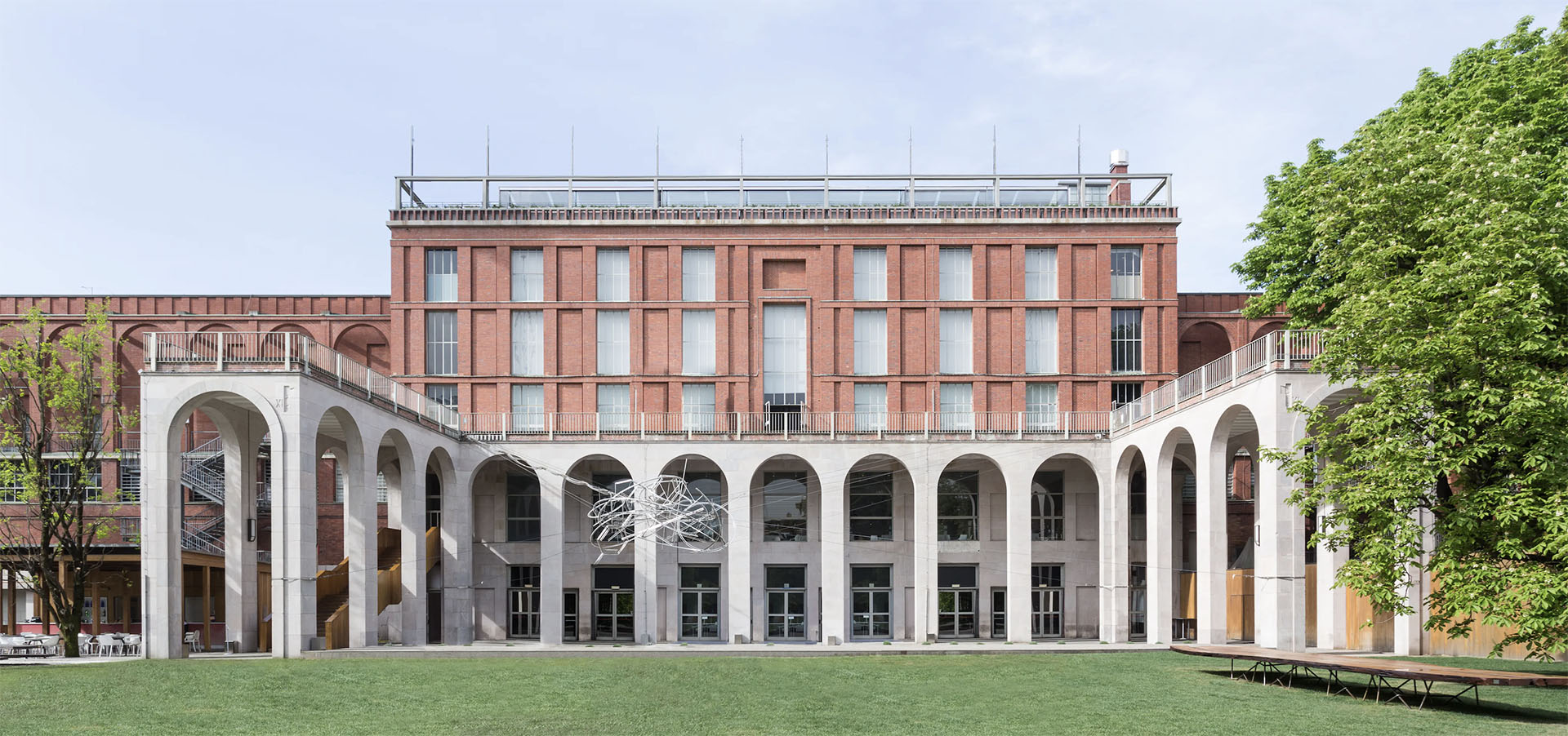 Triennale di Milano building exterior for the Irpin Reconstruction Summit exhibition