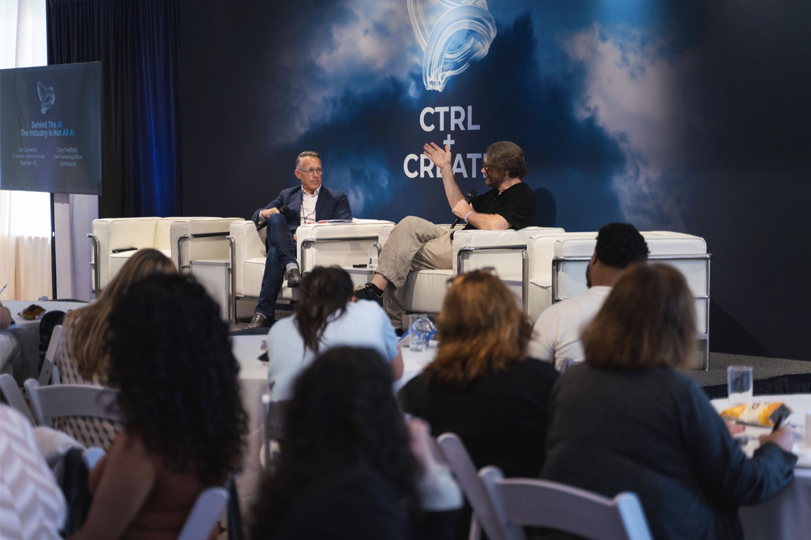 CTRL Create New York event panel with branded stage graphics