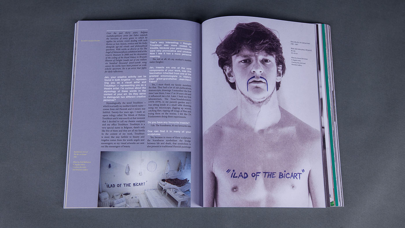 Eclectic Magazine open spread with portrait editorial layout