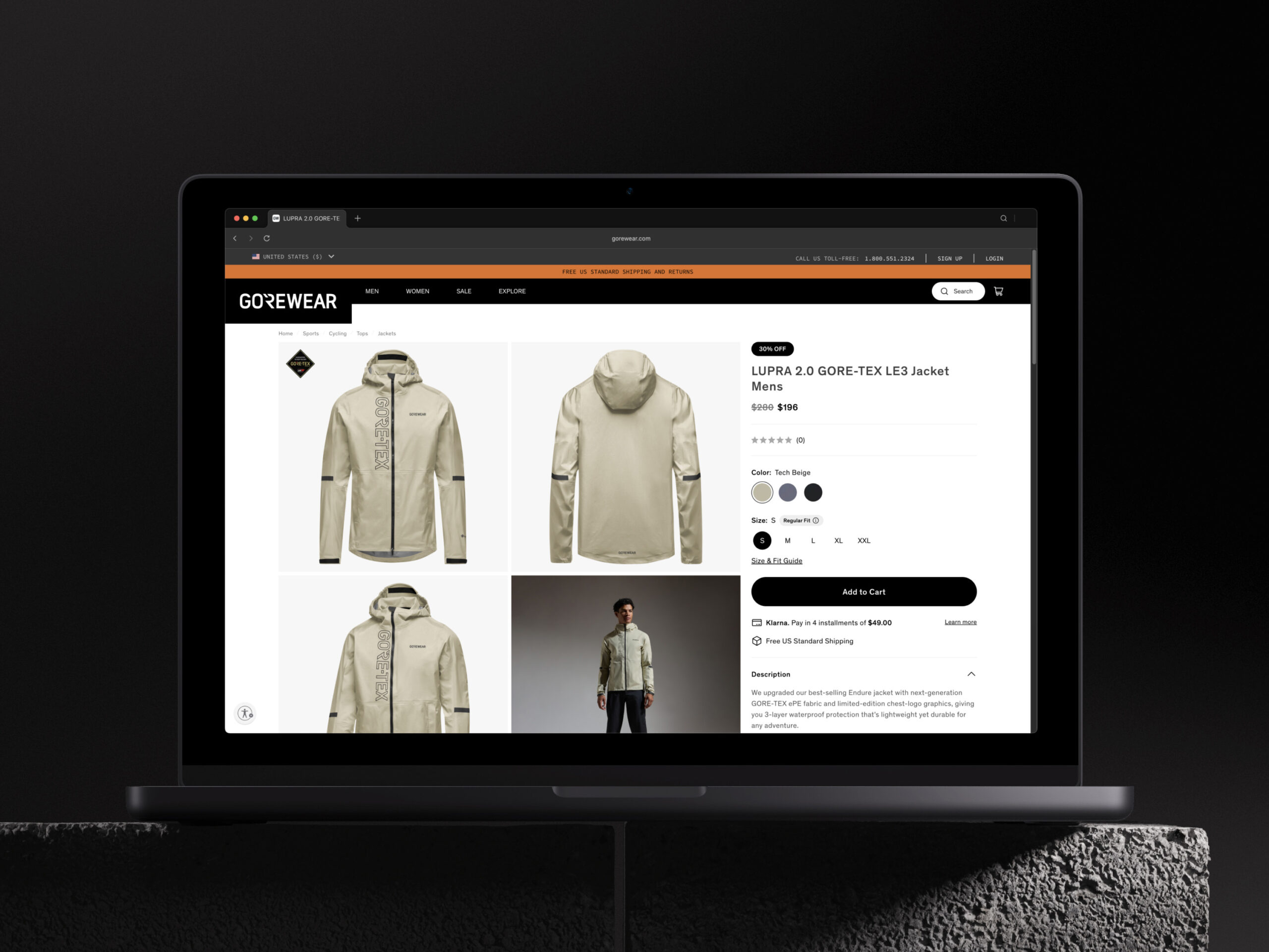 GOREWEAR product detail page design