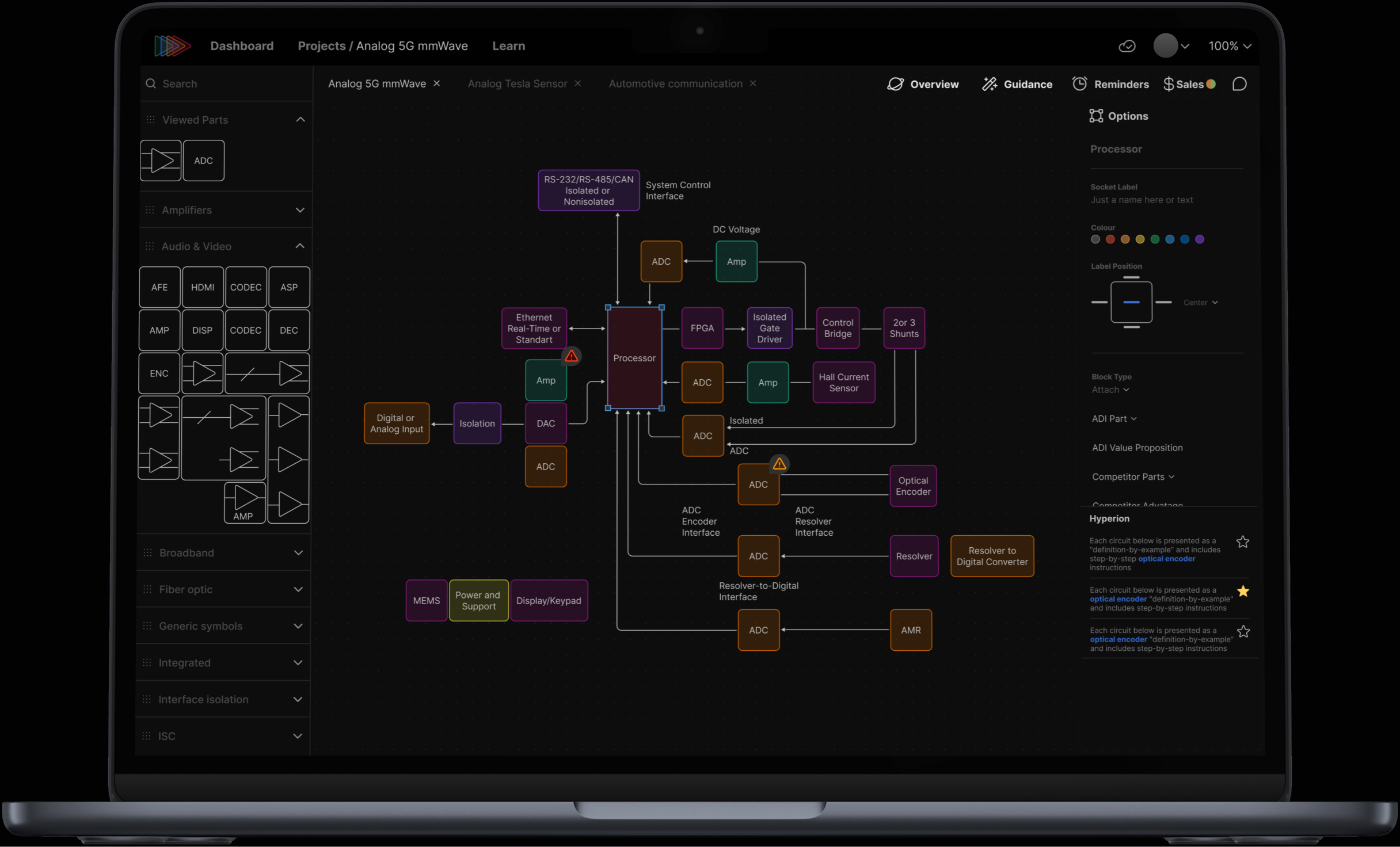 Enterprise web app scheme editor with component library